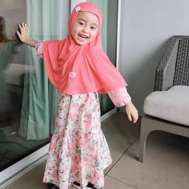 Gamis anak katun Jepang mima by safeea kiddo