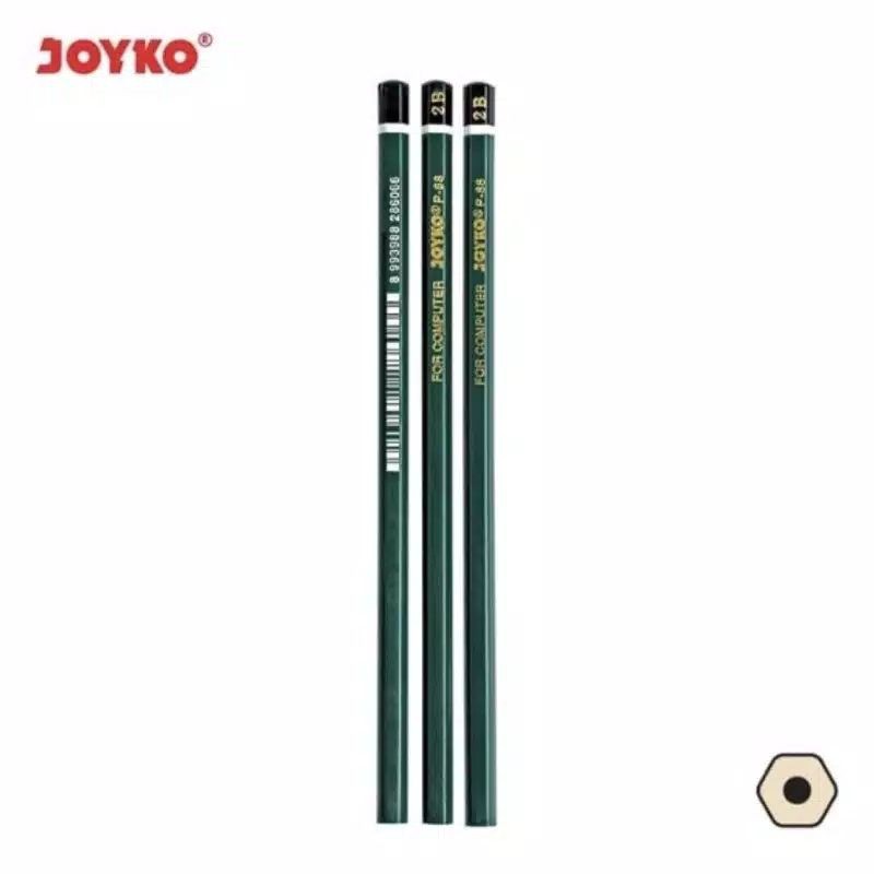 (ISI 12PCS) PENSIL KOMPUTER 2B JOYKO 1PAK