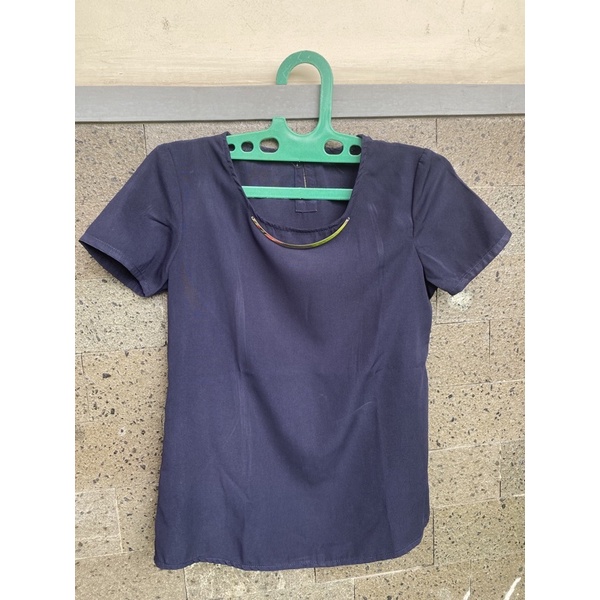 Blouse Wanita Navy Inner Blazer