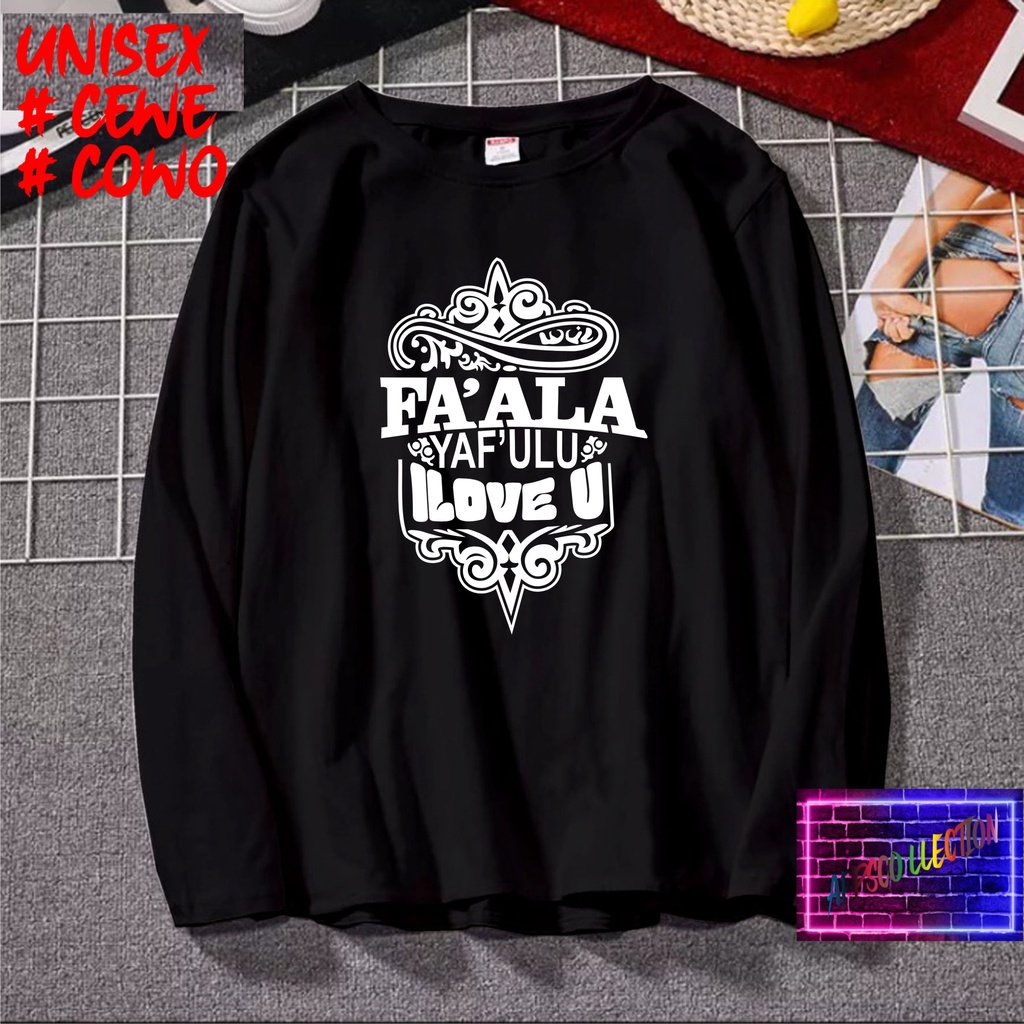 COD/ KAOS FA&quot;ALA YAF &quot;ULU/KAOS TULISAN/KAOS SANTRI KEKINIAN/KAOS DAKWAH/KAOS ISLAM/SANTRIWATI/KAOS HITS 2022/KAOS BERGAMBAR KAOS EKSPRESI KAOS PRIA TSHIRT WANITA Santai Crew Neck V-Neck Slim-fitting Polos Setrip Hitam Putih Crew Neck