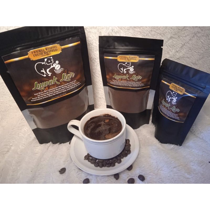 

kopi luwak liaran asli 100%robusta dari kawasan semawe dampit 100gr