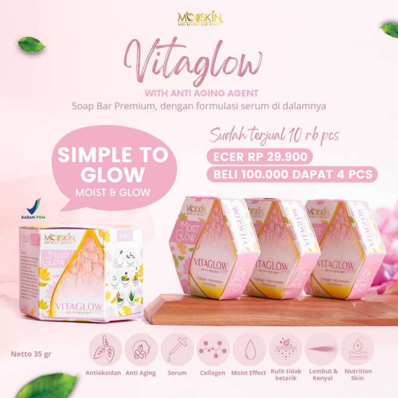 SABUN VITAGLOW BPOM SABUN SERUM WAJAH MORASKIN