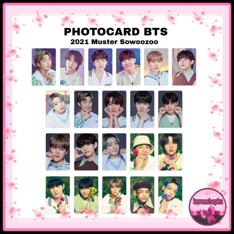 PHOTOCARD BTS MUSTER SOWOOZOO 2021 KPOP JUNGKOOK TAEHYUNG JIMIN SUGA RM SEOKJIN JHOPE KOREAN