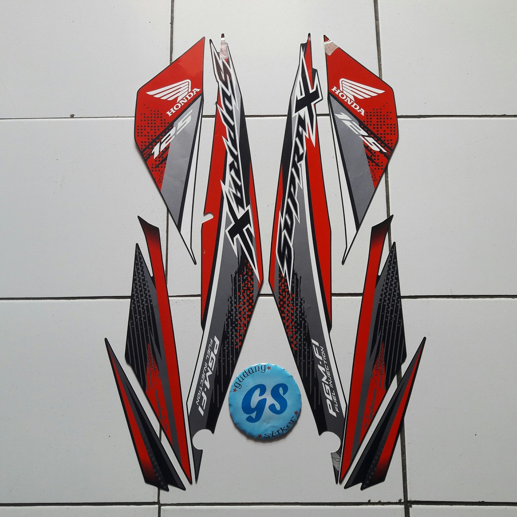 sticker striping motor honda supra x 125 fi 2019