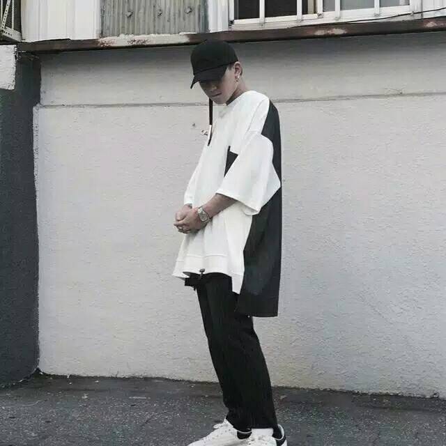 Tshirt Oversize Pria Kaos Model Longgar Pria Saku