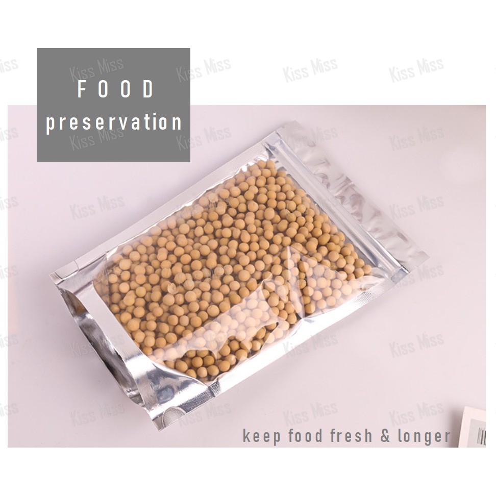 SILVER Aluminium / 15x22 / Standing Pouch / Ziplock / Kemasan Keripik / Plastik Klip / Kemasan Snack