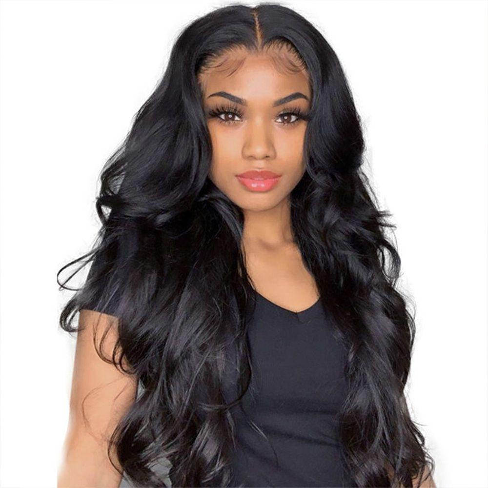 Solighter Wig Wanita Middle Score Rambut Tebal Pakaian Wanita Wig Full Roll Panjang