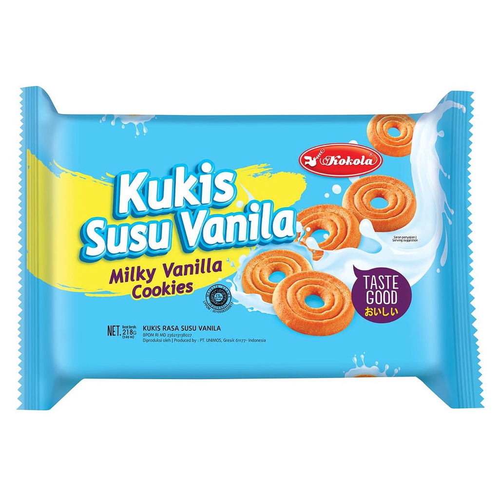 

Kokola Susu Vanilla Cookies 218Gr