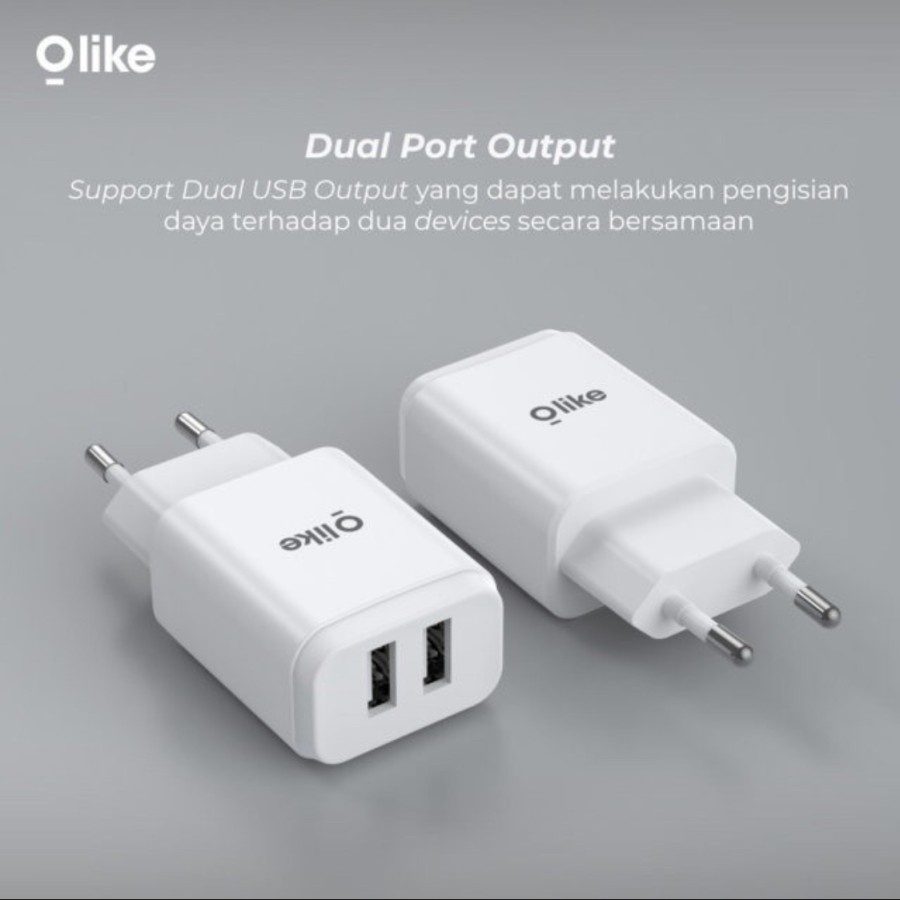 CHARGER OLIKE MICRO 2 USB 2.4A C201 FAST CHARGING