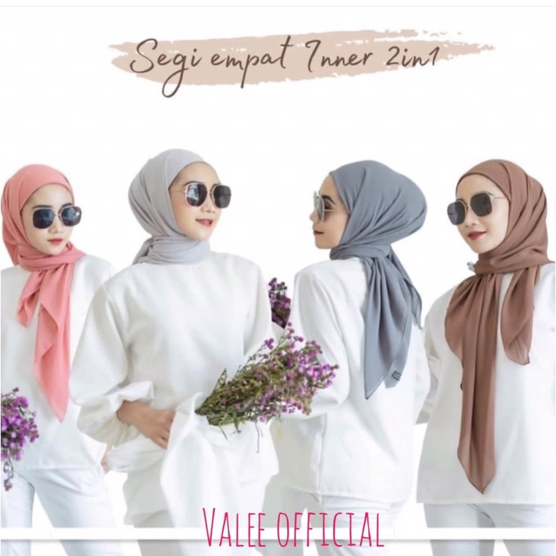 TERMURAH !! HIJAB SEGI EMPAT INSTAN PLUS INNER 2IN1 | SEGITIGA INSTAN INNER 2IN1 | CERUTY BABYDOLL