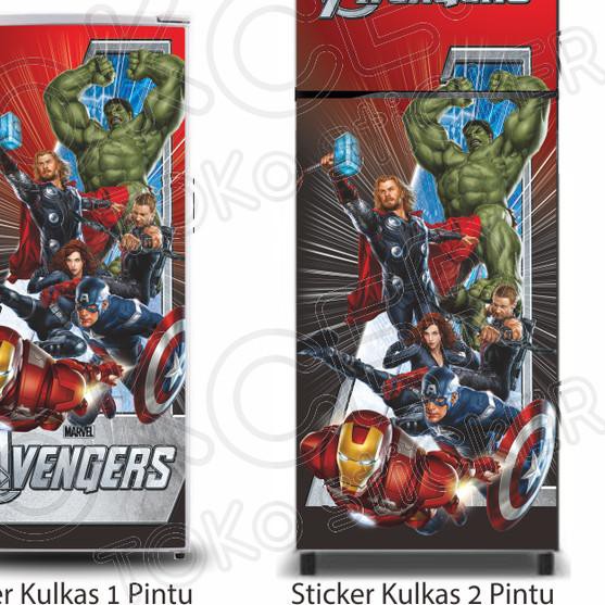 ™ Stiker Kulkas 1 Pintu dan 2 Pintu AVENGERS - Kulkas 1 Pintu ✴