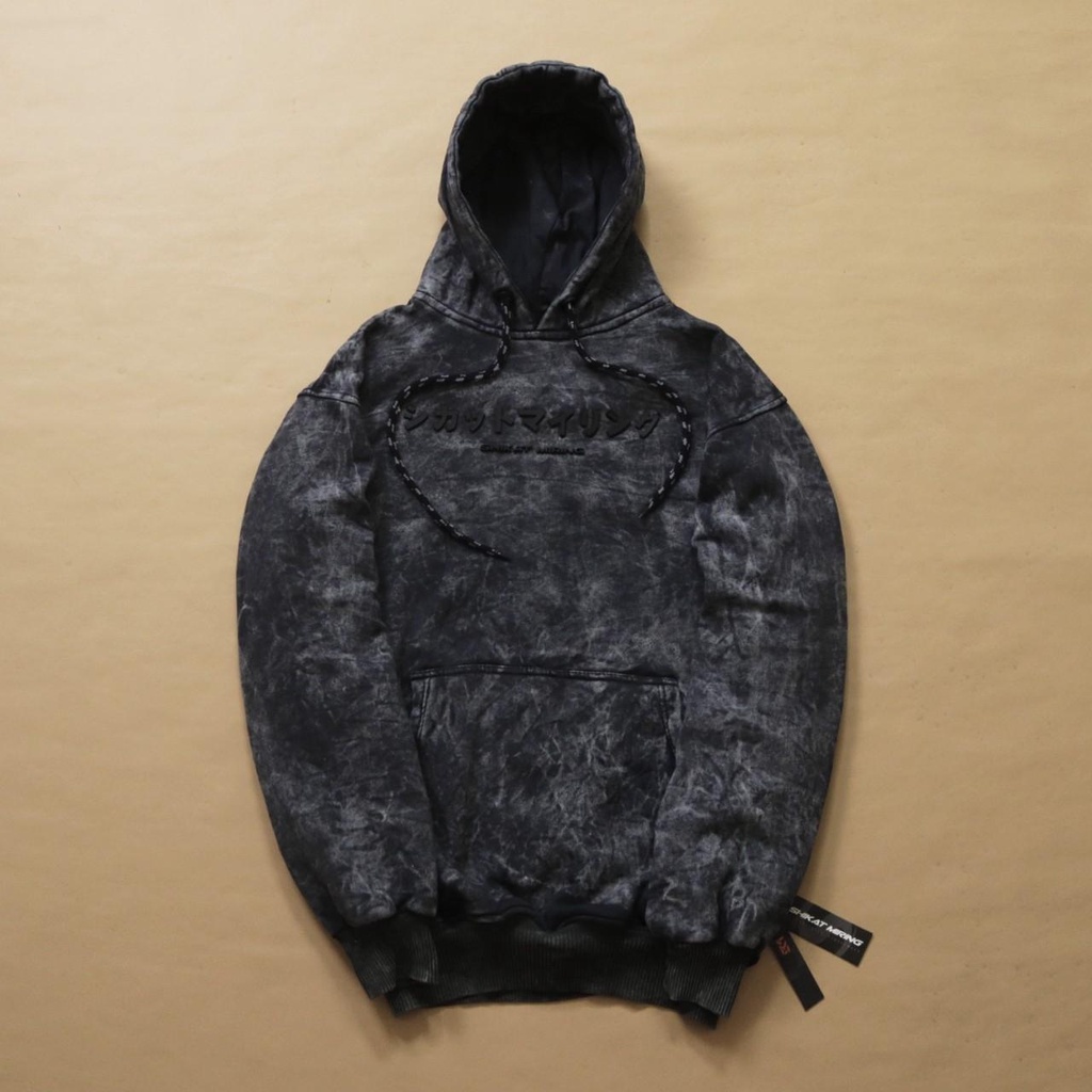 HOODIE JAKET JAPANESE SANDWASH SKM AKSARA ORIGINAL SHIKAT MIRING FULL TAG &amp; LABEL