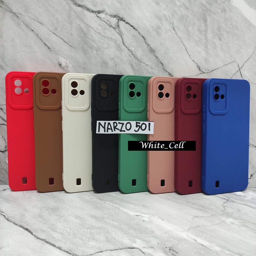 SoftCase ProCamera Silicon Matte Case Full Cover Realme Narzo 50A Narzo 50I GT Neo 2 White_Cell