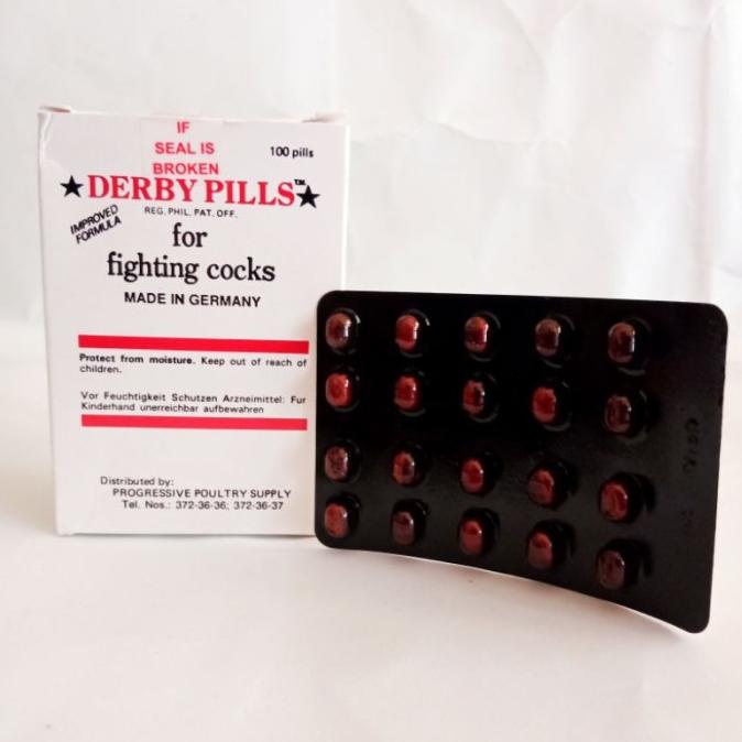 ORIGINAL OBAT KUAT AYAM LAGA Derby Pill pembangkit stamina 1 strip isi 20 pill Murah