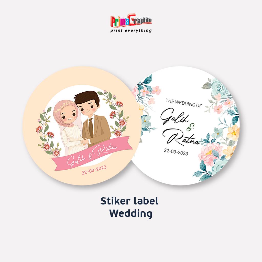 

Cetak Stiker Wedding / Pernikahan Bulat Custom Desain Template