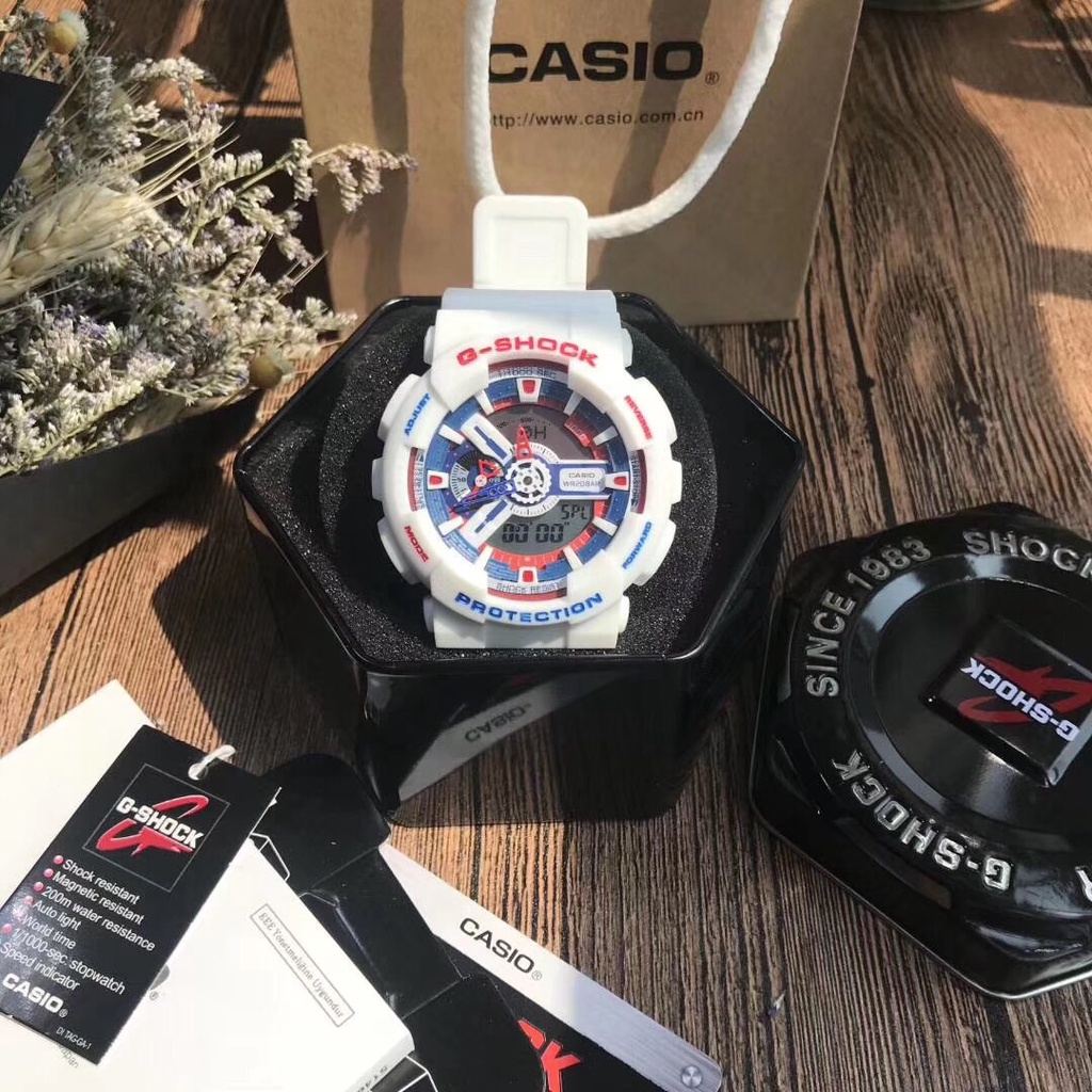 Casio G-Shock Limited White Tricolor  GA-110TR-7A GA110 Custom