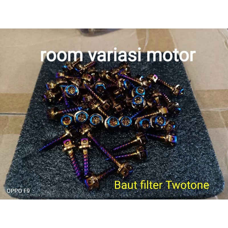 BAUT PROBOLT FLOWER FILTER UDARA TWOTONE BLUE HARGA SATUAN