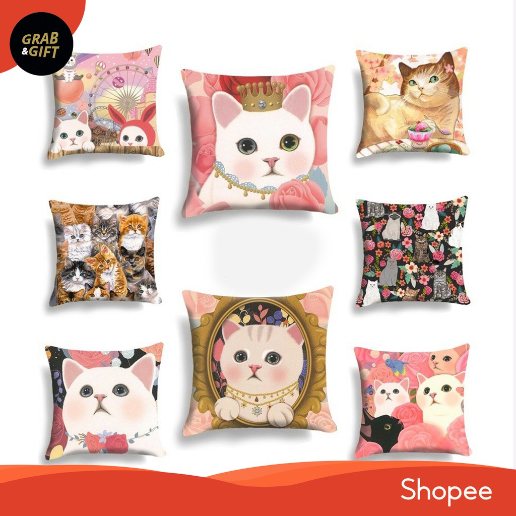 Bantal Sofa Kucing 40x40 cm Cat Kitten