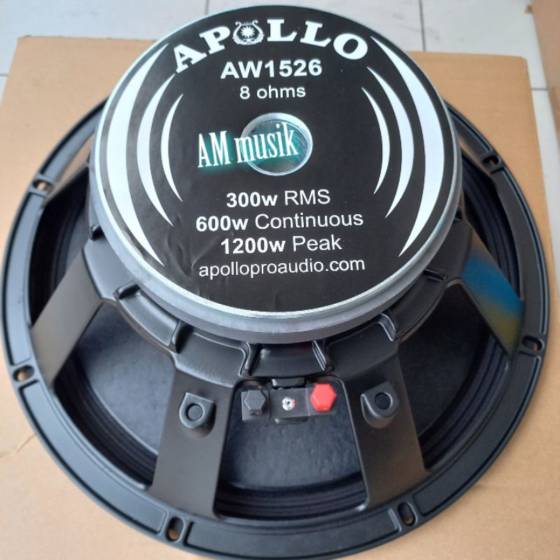 SPEAKER COMPONENT APOLLO AW1526 FULL RANGE 15 INCH ORIGINAL AW 1526
