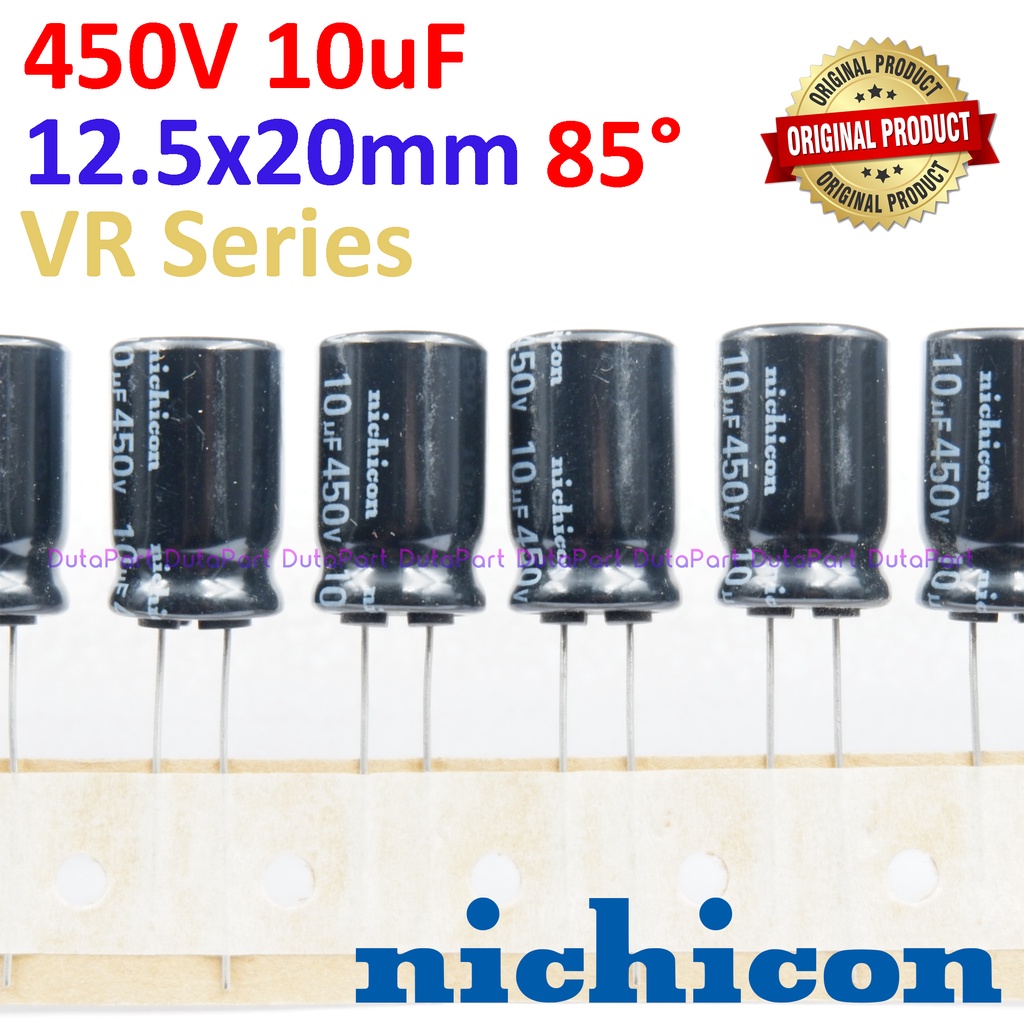 450V 10uF ORIGINAL NICHICON VR Series Kapasitor Capasitor Elko Elco