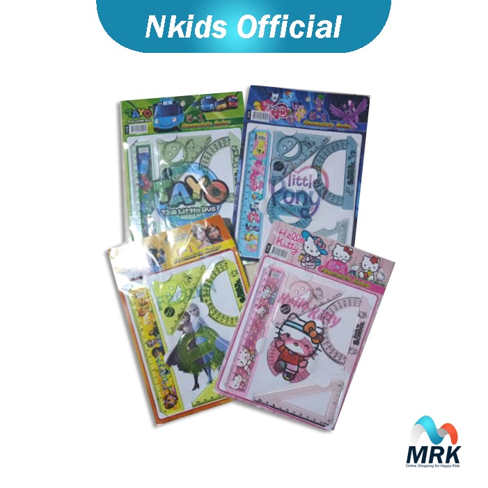 

Penggaris Sekolah Set Besar Anak Cowok Cewek SD / SMP Motif Karakter