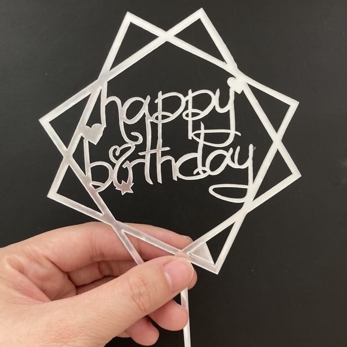 Cake Topper Acrylic akrilik Happy Birthday