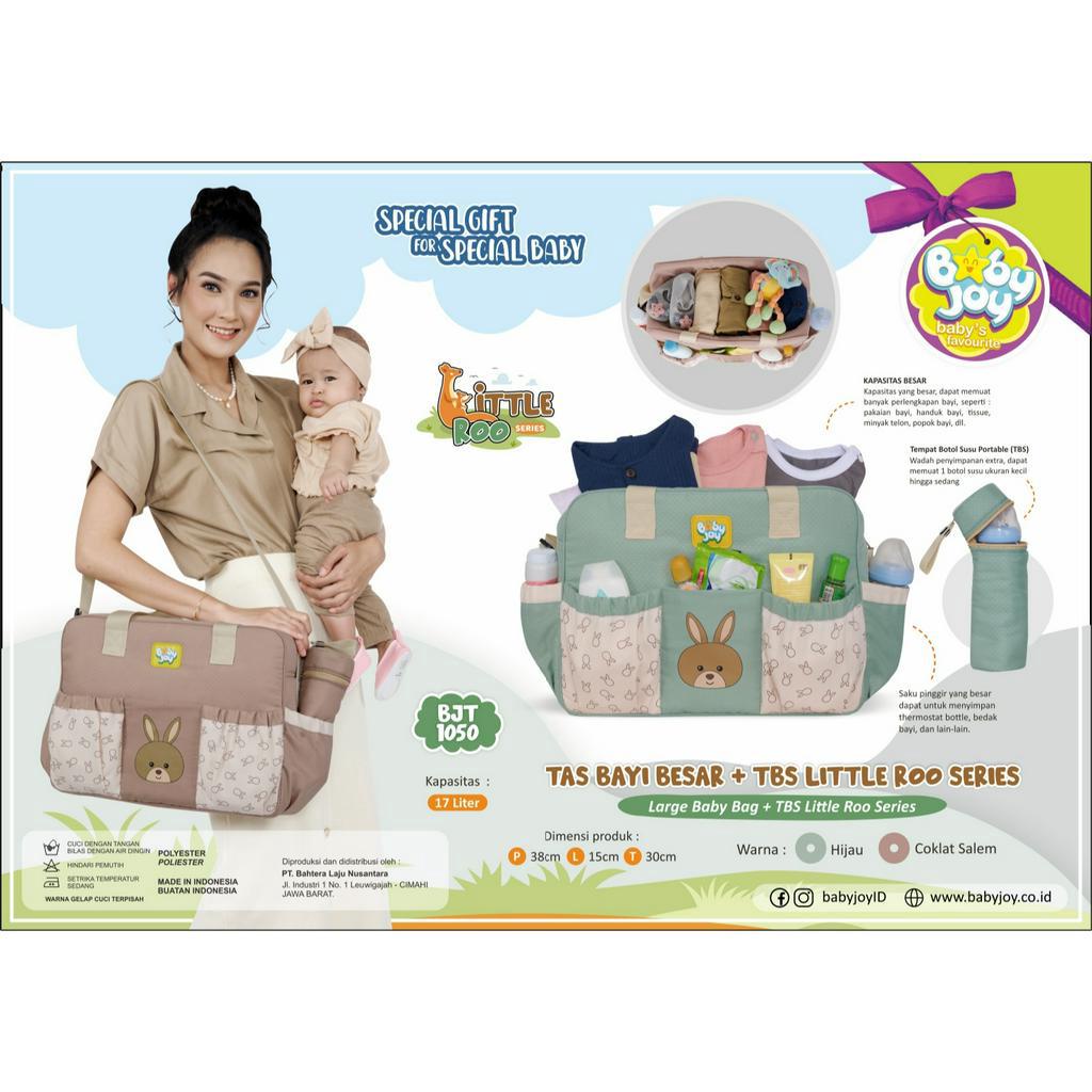 Tas Bayi Besar Baby Joy plus Tempat Botol Susu Portable Pinguin Series BJT 1038