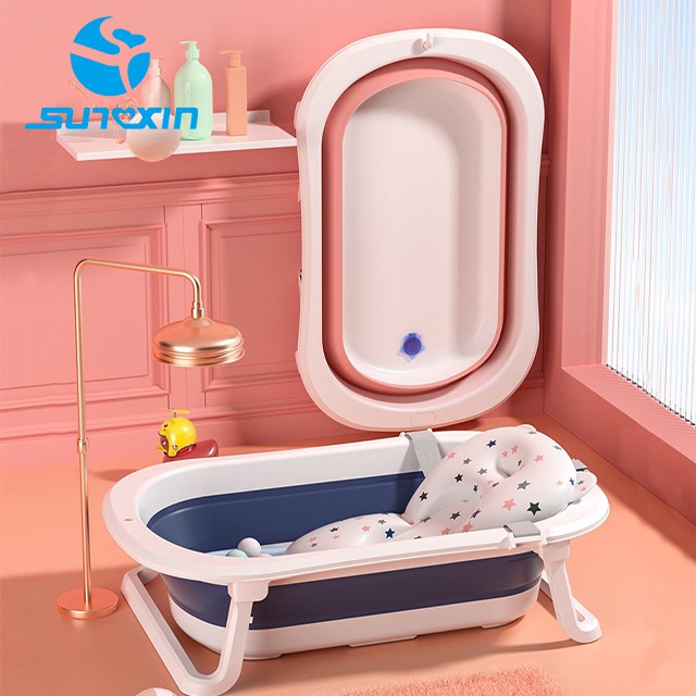 Sunxin Bak Mandi Bayi Lipat Foldable Silicone Bathtub Folding Baby