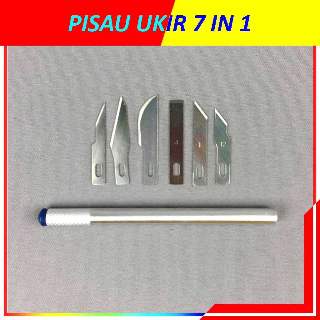 7 in 1 Pisau Acrylic Set / 7 in 1 Hobby Knife Set