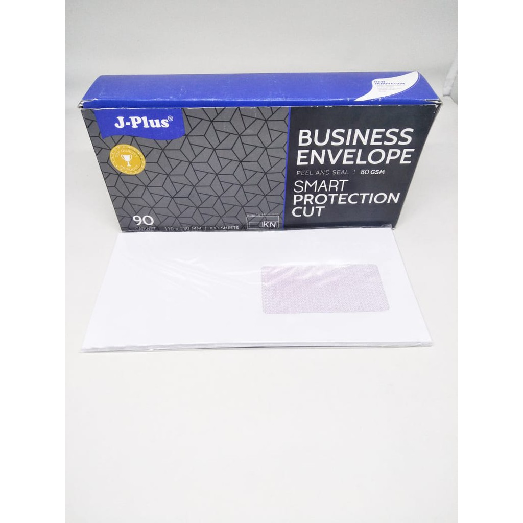 

AMPLOP PUTIH JENDELA KANAN / AMPLOP WINDOW NO.90 JPLUS BIRU