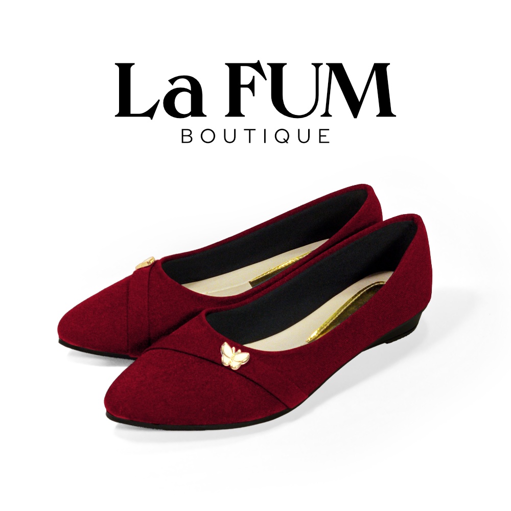 Sepatu Pantofel Suede Kerja Wanita by La FUM