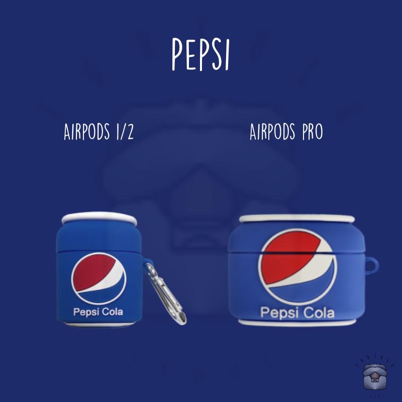 Airpods 1/2 Airpods Pro Airpods Case 3D Rubber + Strap Pepsi - Airpods 1/2