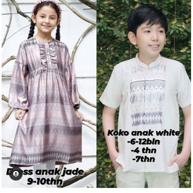 DANDELION DRESS ANAK DAN KOKO ANAK BY VANILLAHIJAB