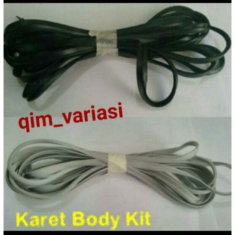 Lis Karet T Body Kit Bodykit Fender Spoiler Hitam Silver 10mm 1cm