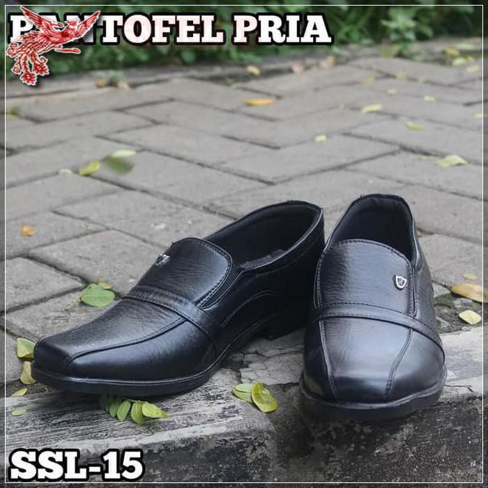 COD - BEST SEPATU PANTOFEL KULIT PRIA - PANTOFEL PRIA SEPATU KERJA - SSL-15 - FCO