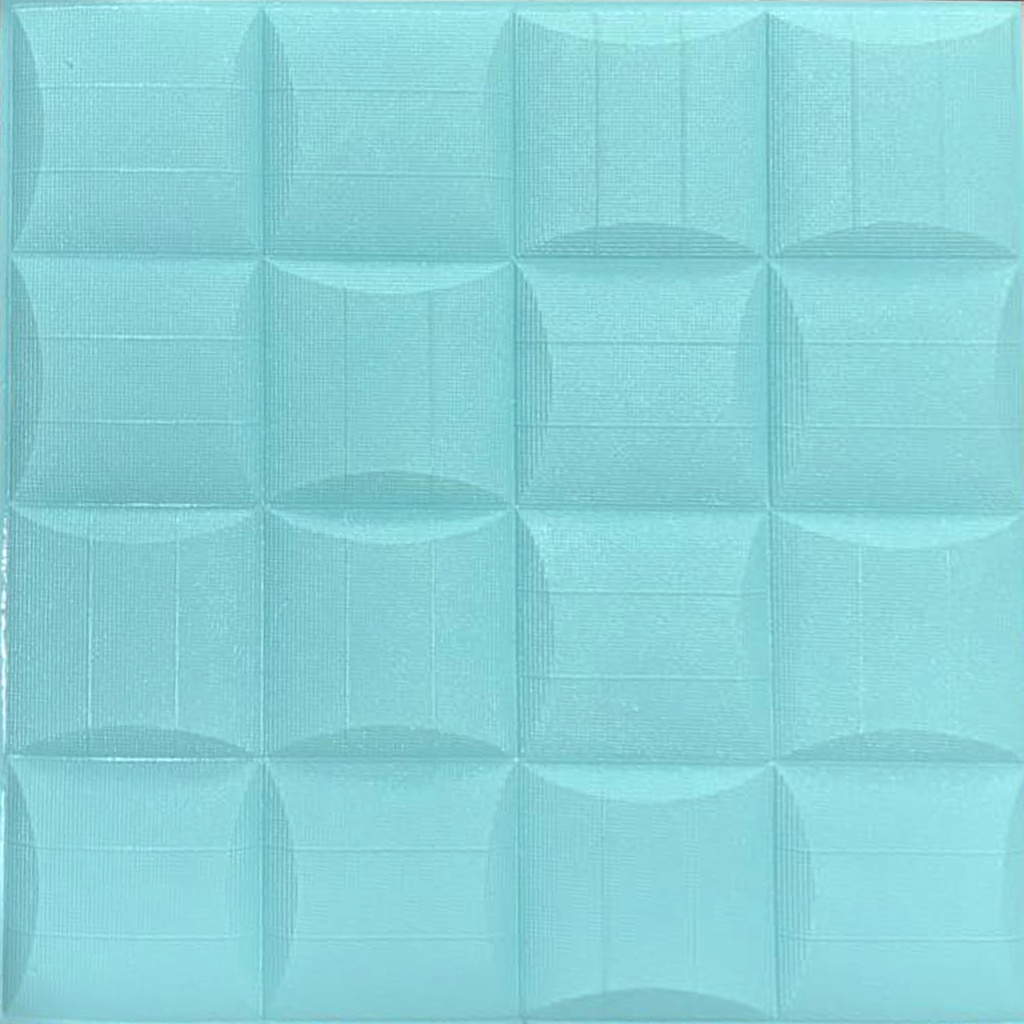 PROMO!! BUY 25 FREE 1 !! WALLPAPER FOAM 3D STICKER PREMIUM TEBAL 8MM-Ketupat Hijau Toska