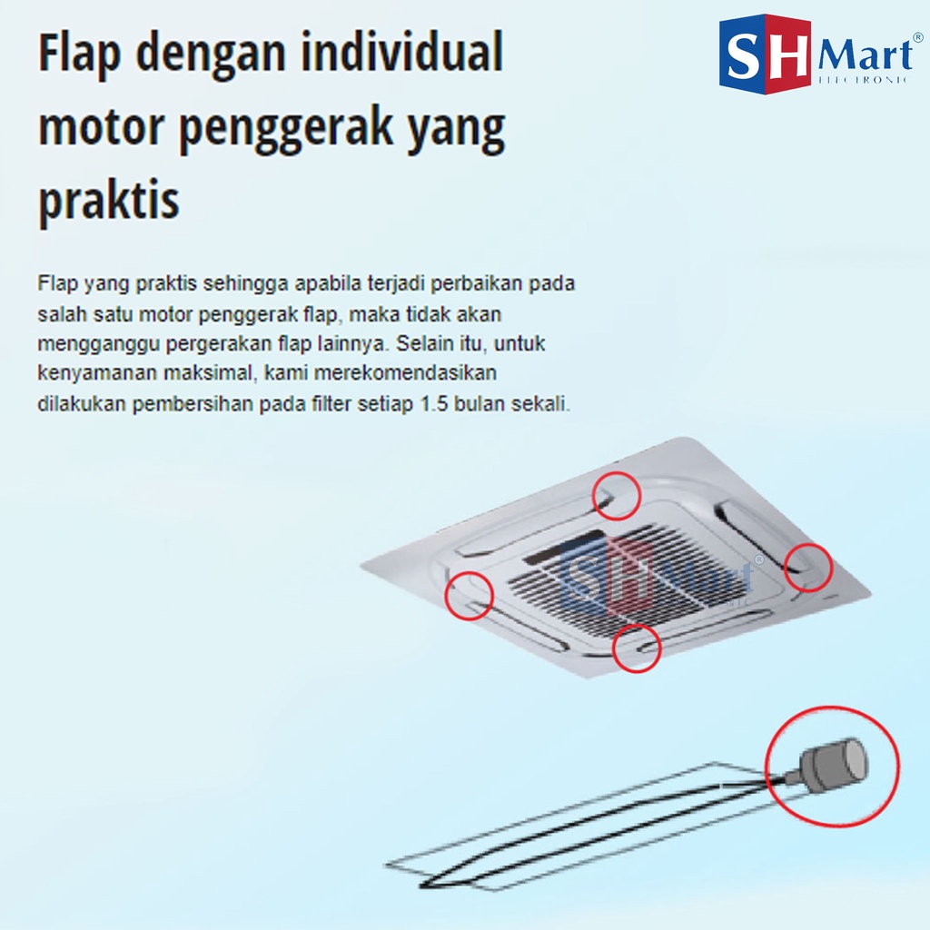 AC CASSETTE PANASONIC 2PK NON INVERTER S-18PUB1H5 / S18PUB1H5 (MEDAN)