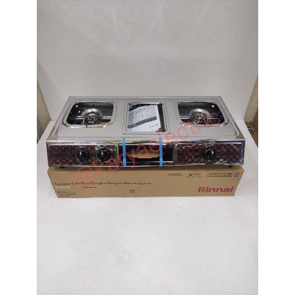 KOMPOR GAS 3 TUNGKU PEMANGGANG RINNAI RI-524A ORIGINAL