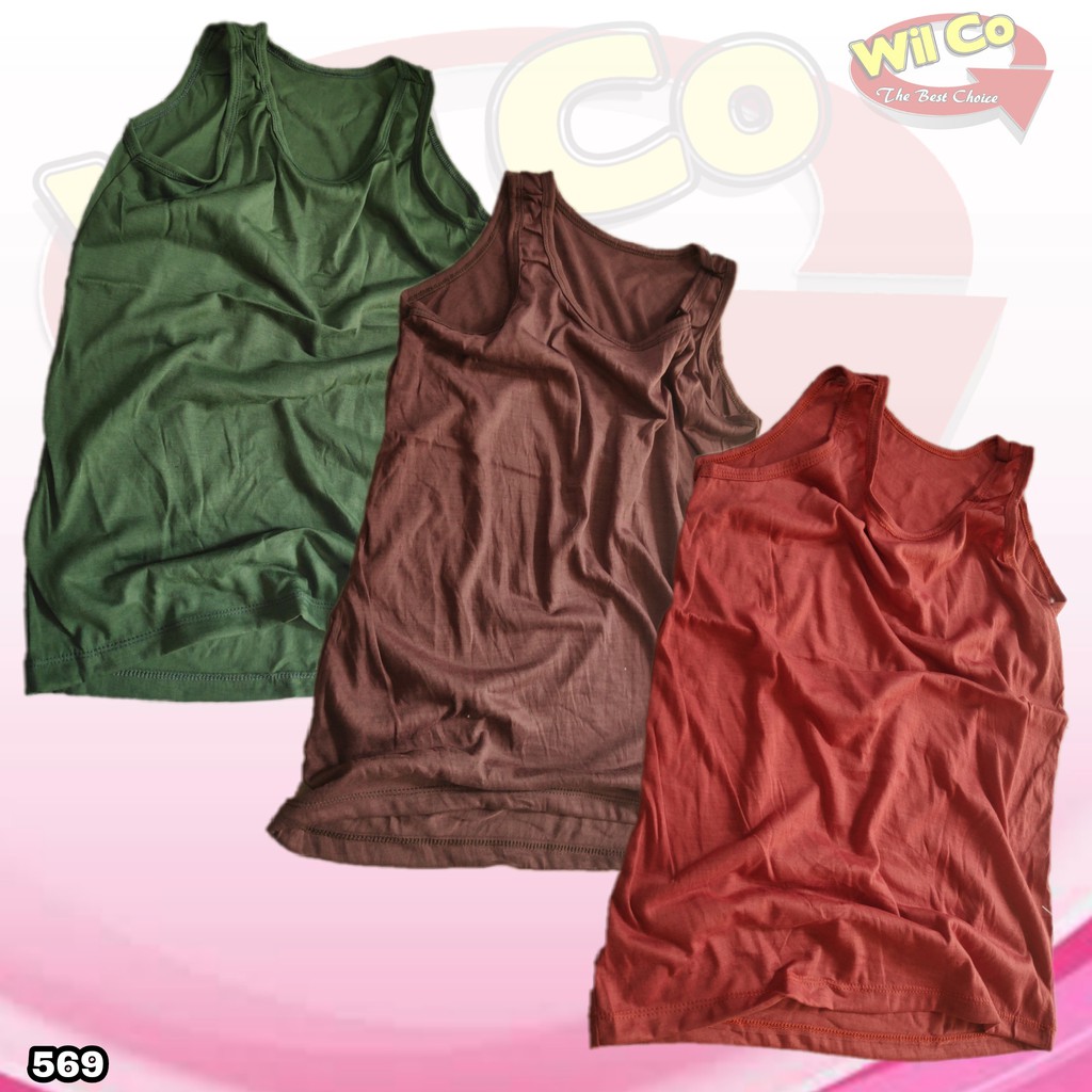 K569 - TANKTOP/KAMISOL ATASAN PAKAIAN DALAM WANITA WIDYA TALI LEBAR ALL SIZE