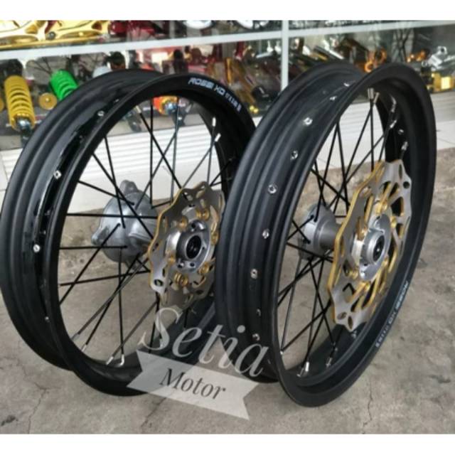 Velg klx supermoto ring 17.velg sprint- tromol klx-piringan -jari jari & bonus rakit