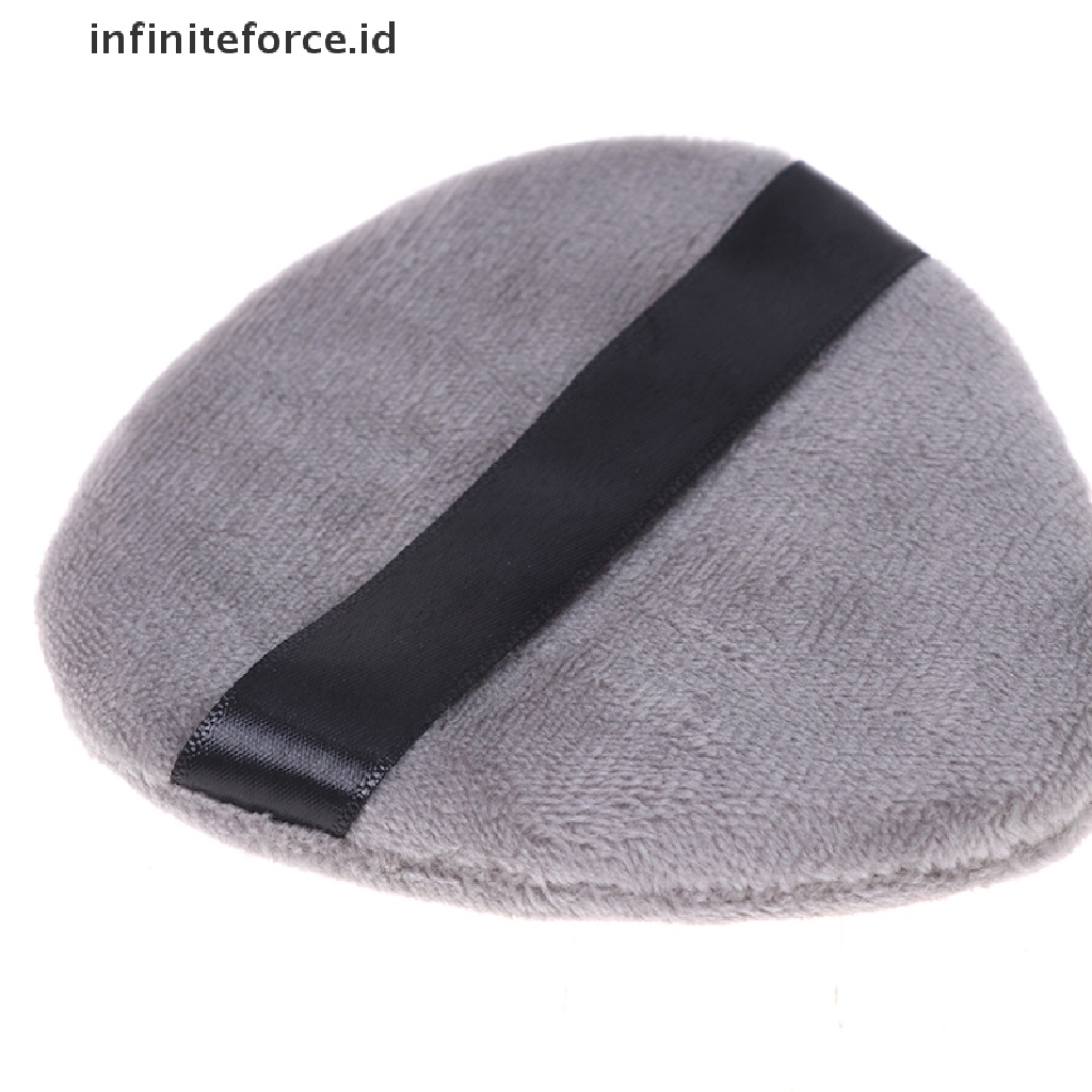 Infiniteforce.id Spons Puff Mini Bentuk Tetesan Air Bahan Katun Satin Velvet Untuk Makeup / Kosmetik Wanita