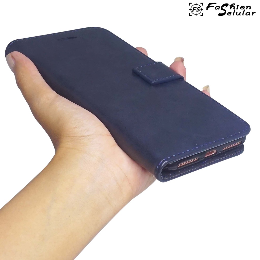 Casing Oppo F5 | F7 | F9 | F11 | A3S/ C1 Flip Case/ Flip Cover Sarung Kulit Leather FS Bluemoon