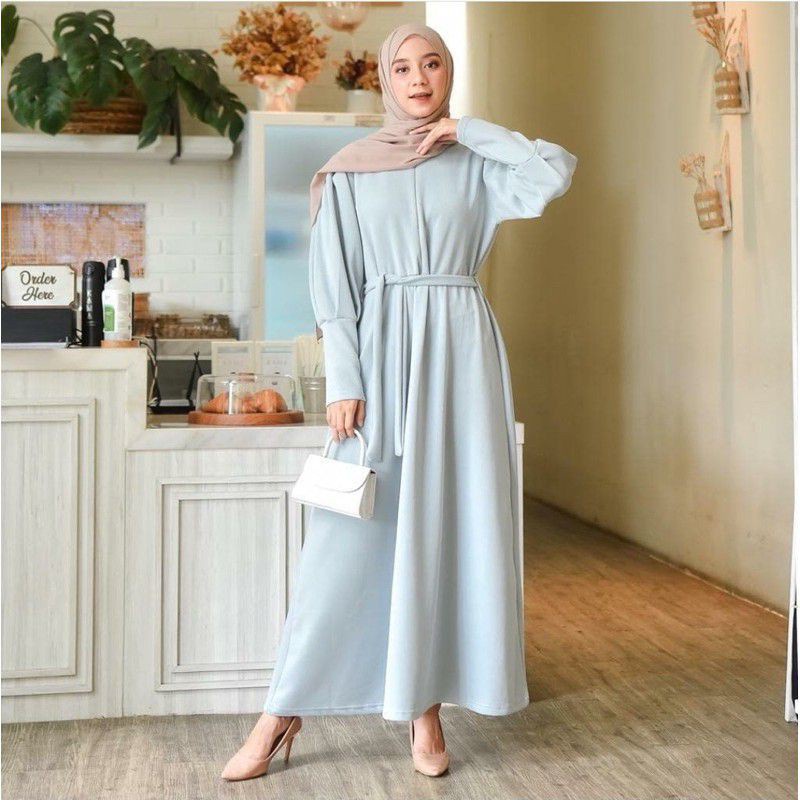 (MGA) GAMIS ARIESTA OVERSIZE DAILY BUSUI MOSCREPE PREMIUM DRESS