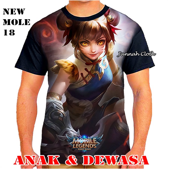 Baju Kaos Wanwan Marksman Mobile Legends Hero 3D Print