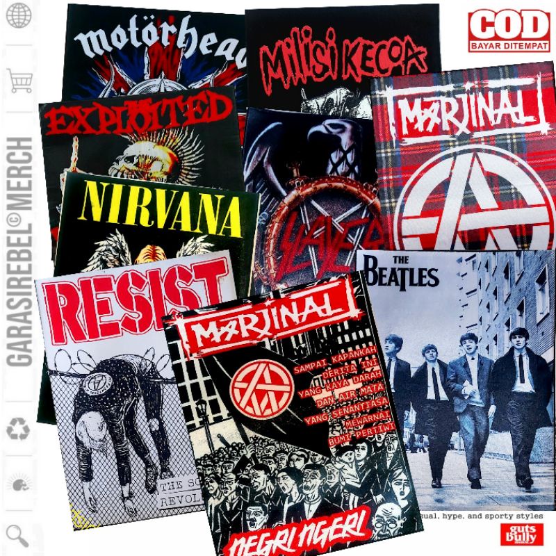 BACKPACTH PUNGGUNG/ EMBLEM PUNK / EMBLEM METAL PACTH METAL PACTH BESAR AKSESORIS PUNK PACTH MARJINAL