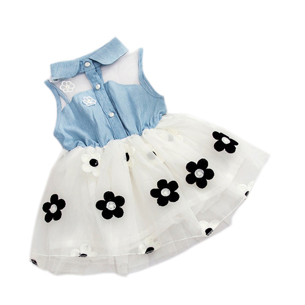 Gaun Model Tanpa Lengan Motif Bunga untuk Anak Perempuan Gaun Model Tanpa Lengan Motif Bunga untuk Anak Perempuan
