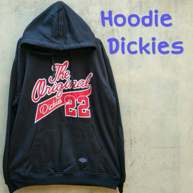 hoodie dickies hitam sablon merah