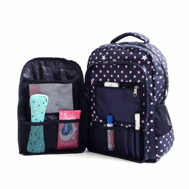 

Interkids-IKT 04 Tas sekolah multi fungsi SD SMP ransel 40×25x15Cm Navy