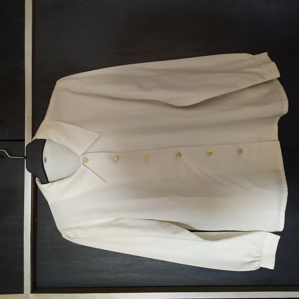 White Shirt Blouse Vintage - Atasan Wanita - Atasan Kerja Blus Putih Vintage
