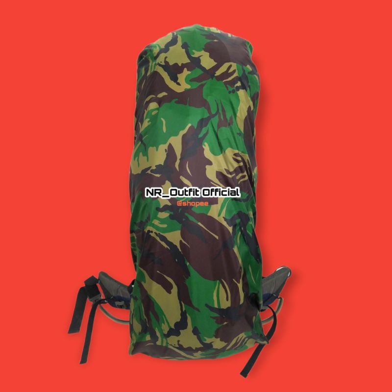 Rain Cover Bag Pendaki Gunung Army Doreng Size 75-80Liter Pelindung Tas Ransel Punggung Raincoat NR_Outfit Official